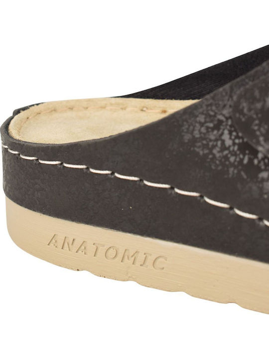 Women's Flat Sandals Anatomic in Black Color