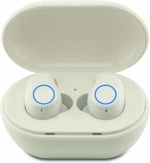 In-Ear Bluetooth-Freisprecheinrichtung Kopfhörer mit Schweißresistenz und Ladeetui Weiß