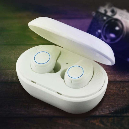 In-Ear Bluetooth-Freisprecheinrichtung Kopfhörer mit Schweißresistenz und Ladeetui Weiß