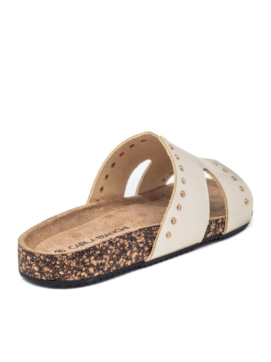 Flache Sandalen für Damen Flatforms in Gold Farbe