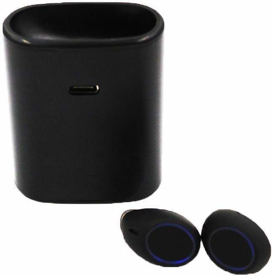 CA18 In-ear Bluetooth Handsfree Earphones with Charging Case Black