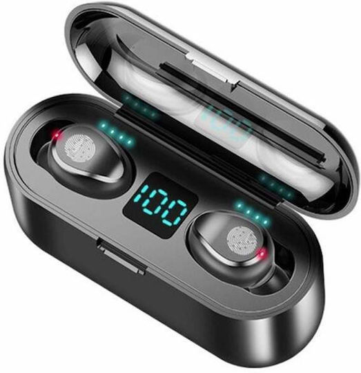 F9 In-ear Bluetooth Handsfree Ακουστικά με Θήκη Φόρτισης TWS