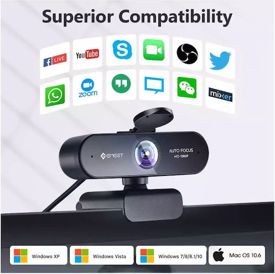 Emeet Nova Full HD 1080p Web Camera with Autofocus