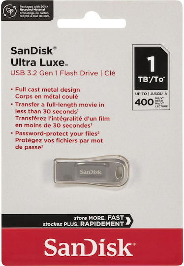 Sandisk Ultra Luxe 1.0TB USB 3.1 Stick Γκρι