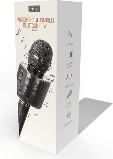 Setty Μικρόφωνο Karaoke Ασύρματο BM-100 08UNI4680 Μαύρο