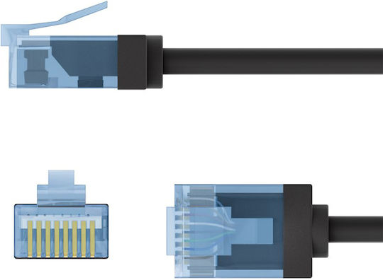 Goobay U/UTP Cat.6a Netzwerkkabel Ethernet 7,5m Schwarzes
