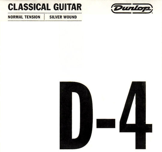 Dunlop Classical Normal Single Silver Plated String for Classical Guitar D (Re) No4