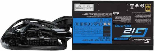 Seasonic G12 GC 750W Black Computer Power Supply Full Wired 80 Plus Gold