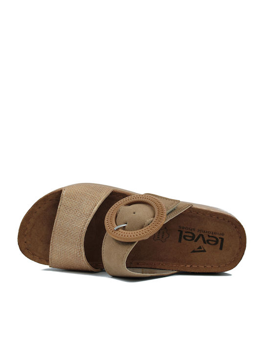 Women's Flat Sandals Anatomic in Beige Color