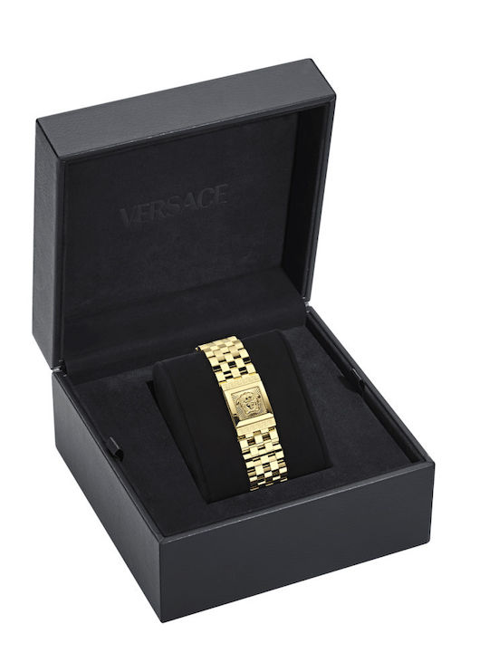 Versace Γυναικείο Ρολόι 18mm Μπαταρίας με Χρυσό Μεταλλικό Μπρασελέ