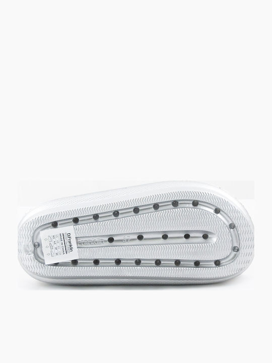 Flache Sandalen für Damen in Silber Farbe