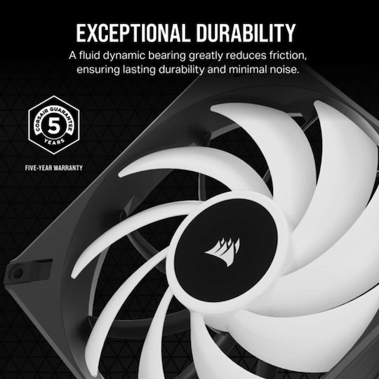 Corsair ICUE AF140 Elite Case Fan (1700rpm / 89cfm) με RGB Φωτισμό και Σύνδεση 4-Pin PWM 2τμχ