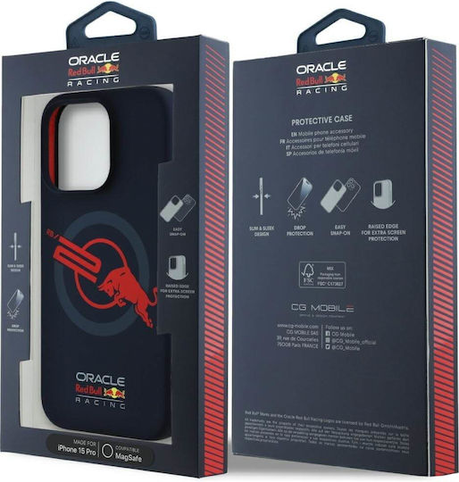 Red Bull Umschlag Rückseite Silikon / Kunststoff Marineblau (iPhone 15 Pro)