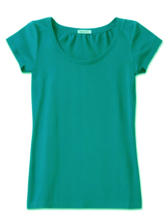 Mâneca scurta Green-petrol Tricou pentru femei