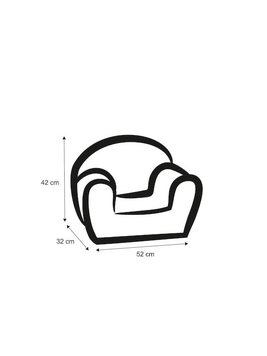 Kids Armchair Tiger with Blue Armrests 42x52x32cm