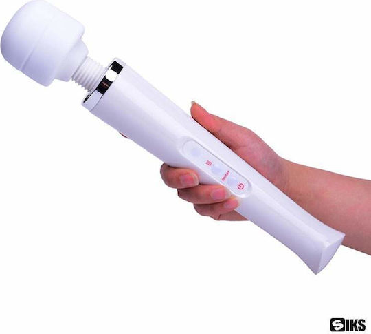 Flexibler Kopf Vibrator Klitorale Stimulation Siks Weiche Silikonspitze 10 Vibrationsmodi Massage Wasserdicht Abmessungen 32 x 6 cm Weiß