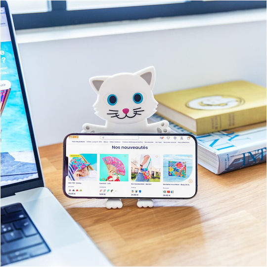Pylones Phone Holder White Cat Mobile Phone Stand