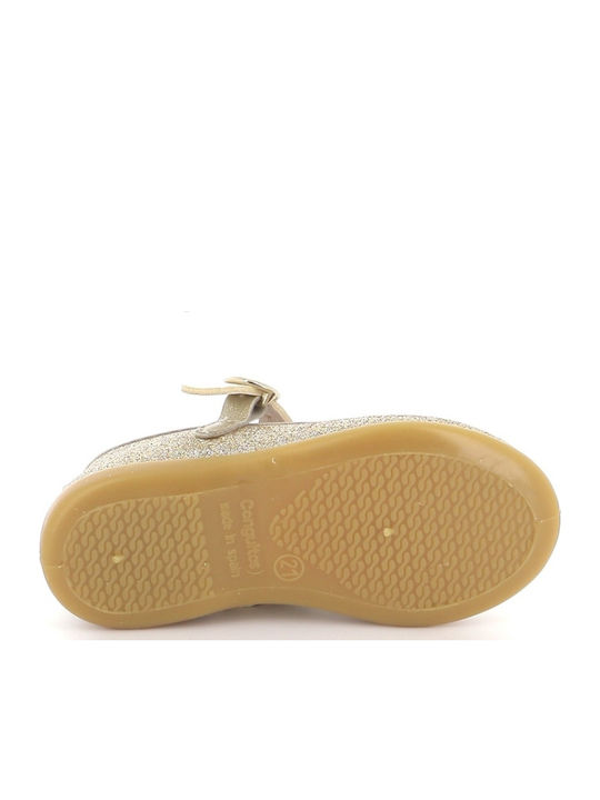 Kids Ballerinas with Adjustable Metal Clasp Gold