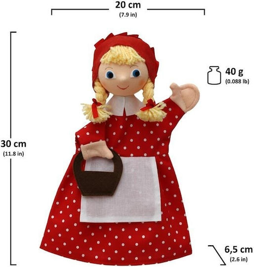 Rotkäppchen-Handpuppe 30 cm