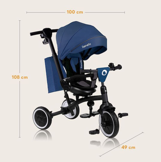 Lionelo Tricycle Convertible with Parental Handle 3 in 1 for 9 Months Beige