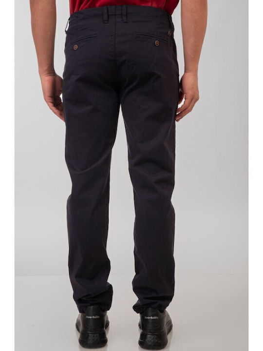 Men's Trousers Chinos Elastic Navy Blue