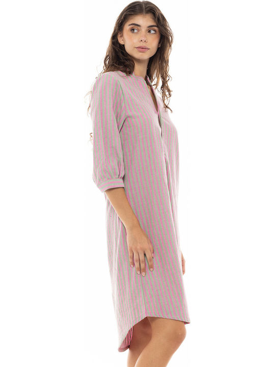 Pink Label Καφτάνι Παραλίας Pink, Green