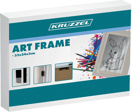 Kruzzel Ramă foto pentru copii din plastic albă