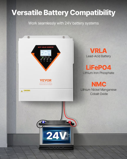 Vevor Hybrid Inverter Rated Power 3500W LWGPNKYTJ230DIY24V7