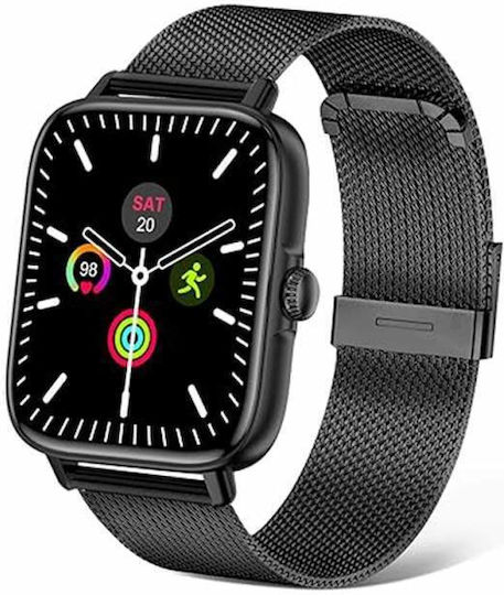 Smartwatch με Παλμογράφο (Μαύρο)