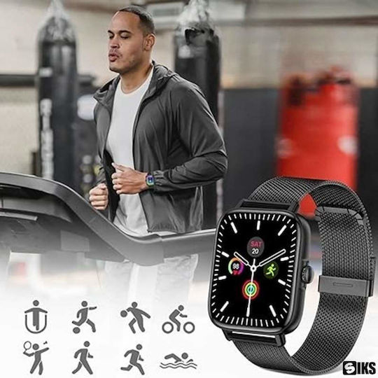Smartwatch με Παλμογράφο (Μαύρο)