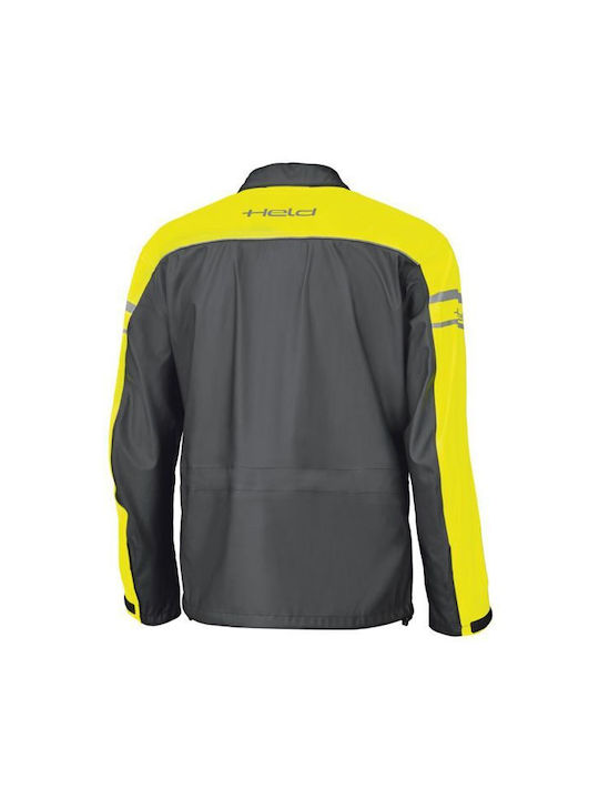 Held Rainstretch Top Ανδρικό Αδιάβροχο Μπουφάν Μηχανής Grey/Fluo Yellow Held Rainstretch Top Ανδρικό Αδιάβροχο Μπουφάν Μηχανής Grey/Fluo Yellow