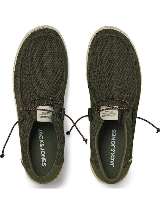 Jack & Jones Ανδρικά Μοκασίνια Πράσινα