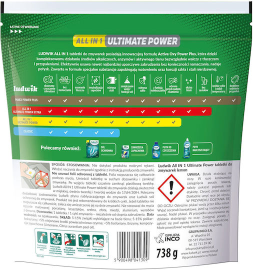 Ludwik All In 1 Ultimate Power 41 Dishwasher Pods