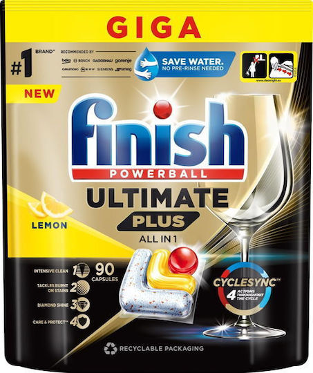 Finish Powerball Ultimate Plus Hülsen/Kapseln Geschirrspülmittel