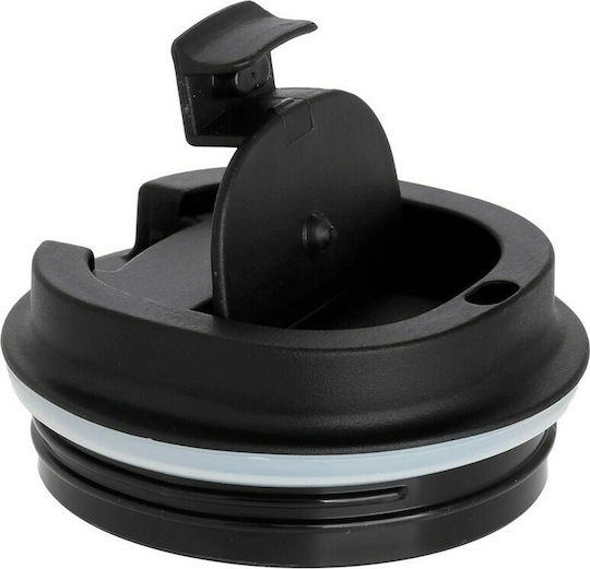 Cyclops Ποτήρι Θερμός Ανοξείδωτο BPA Free 380ml Μαύρο με Επιστόμιο