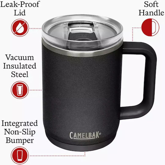 Camelbak Ποτήρι Θερμός Ανοξείδωτο BPA Free 500ml Μαύρο