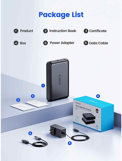 Orico Case for Hard Drive 3.5" SATA III with Connection Type-C
