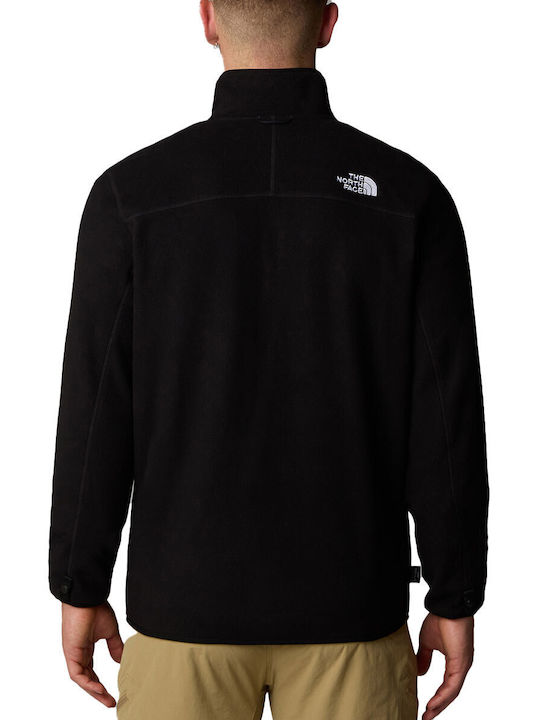 100 Glacier Men's Fleece Cardigan Black