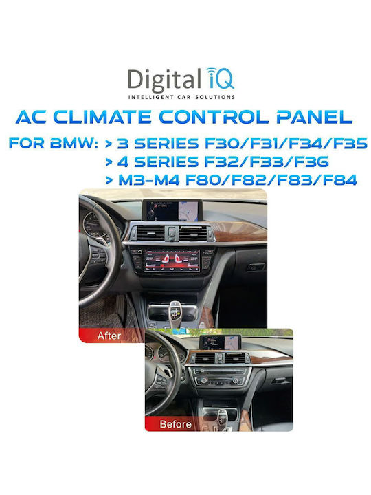 Digital IQ Car Audio System for BMW Series 3 / Series 4 / M3 / M4 / F30 / F32 2013-2020 (Bluetooth/USB/WiFi/GPS) with Touch Screen 8.8"