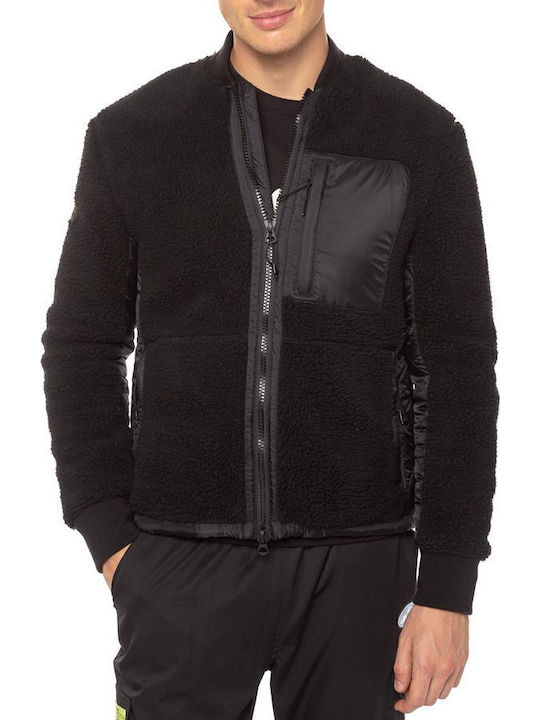 Men's Fleece Cardigan Black