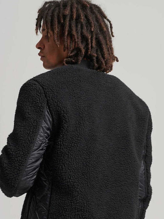 Men's Fleece Cardigan Black