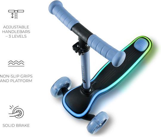 Kinderkraft Kids Scooter Foldable Raket 3-Wheel Blue