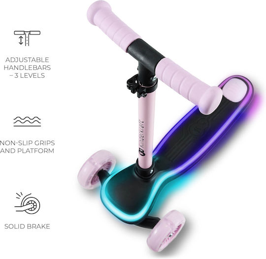 Kinderkraft Kids Scooter Foldable Raket 3-Wheel Pink