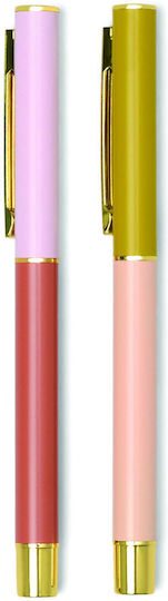 Designworks Pen Set Rollerball Rosewood & Blush