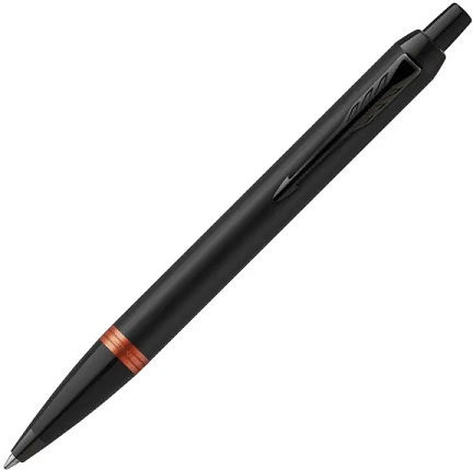 Parker Im Vibrant Rings Flame Pen Set Ballpoint Medium Orange (in a paper cassette)