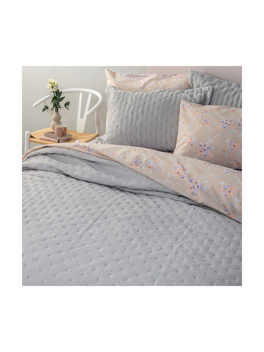 Palamaiki Alison Pillowcase Set Oxford Grey 50x70cm.