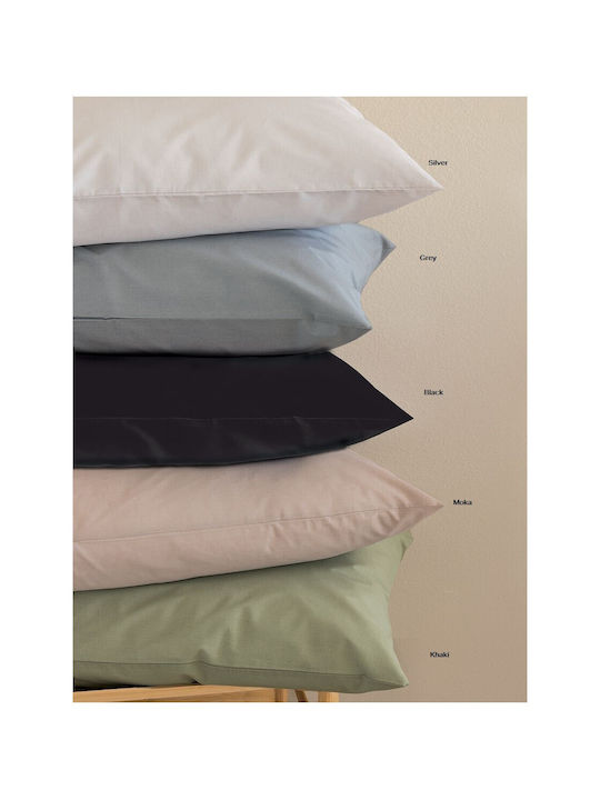 Palamaiki Etoile Pillowcase Set with Envelope Cover Jet Black 52x72cm.