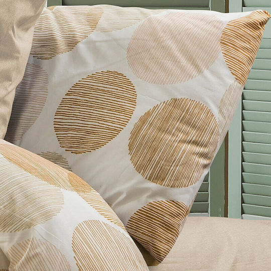 Dimcol Coralia Pillowcase with Envelope Cover 465 Beige 50x70cm.