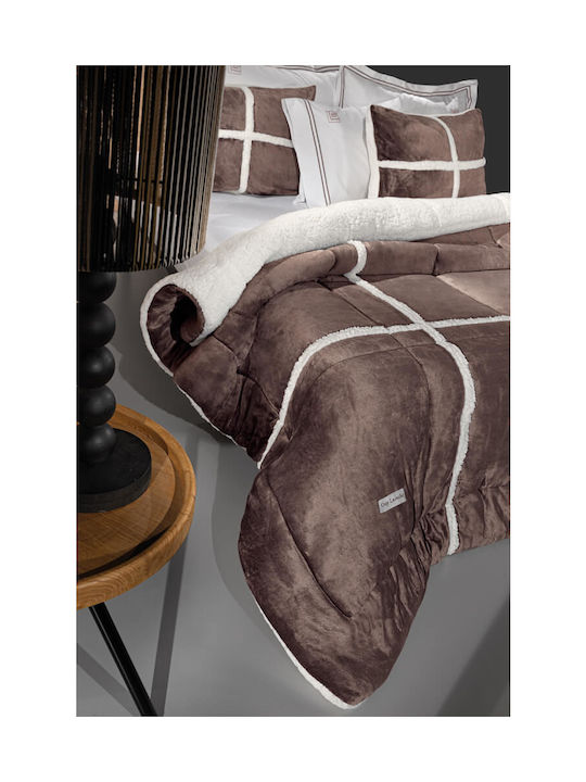 Guy Laroche Astra Pillowcase Set Flannel Cocoa 50x70cm.