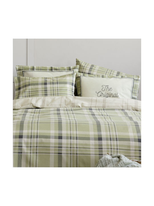 Nima Original Set Față de Pernă Flanel cu plic de acoperire Verzi 50x70cm.